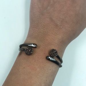 Kendra Scott dark metal bangles